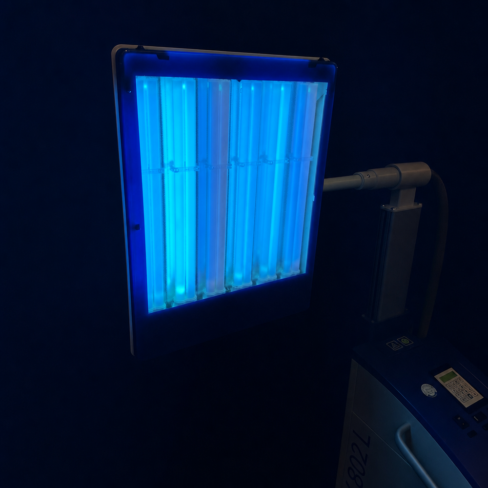 Waldmann UV 802 L mobile partial-body UV therapy system for dermatology phototherapy Waldmann UV 802 L mobile partial-body UV therapy system for dermatology phototherapy